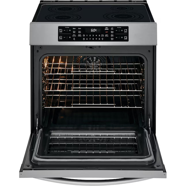 Frigidaire -FGIH3047VF- Gallery 5.4 Cu. Ft. Freestanding Electric Induction Range Air Fry with Self and Steam Clean - Smudge-Proof® Stainless Steel