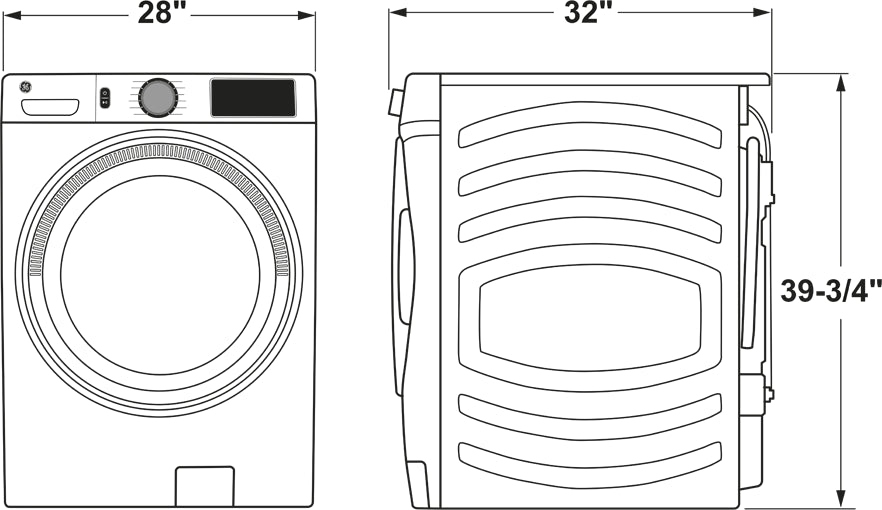 GE - GFW550SSNWW - 4.8 Cu. Ft. High-Efficiency Stackable Smart Front Load Washer w/ Odorblock Ultra Fresh Vent System & Microban Technology - White
