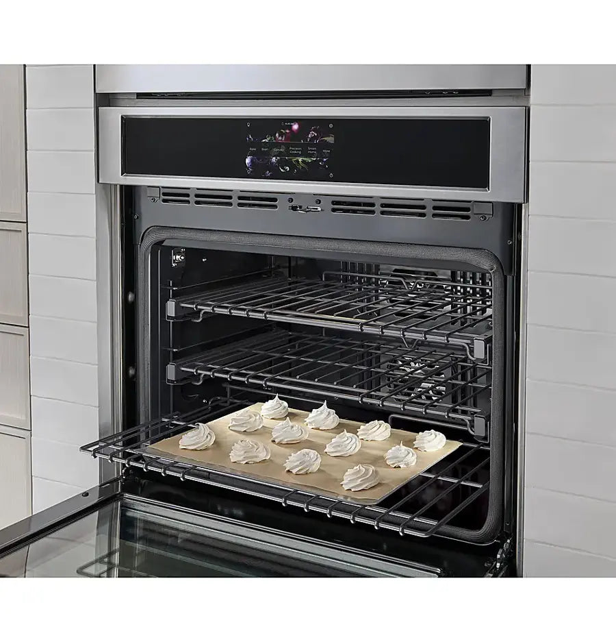 Monogram -ZTSX1DPSNSS- Statement 30" Built-In Single Electric Convection Wall Oven with No-Preheat Air Fry and Voice Control - Stainless Steel
