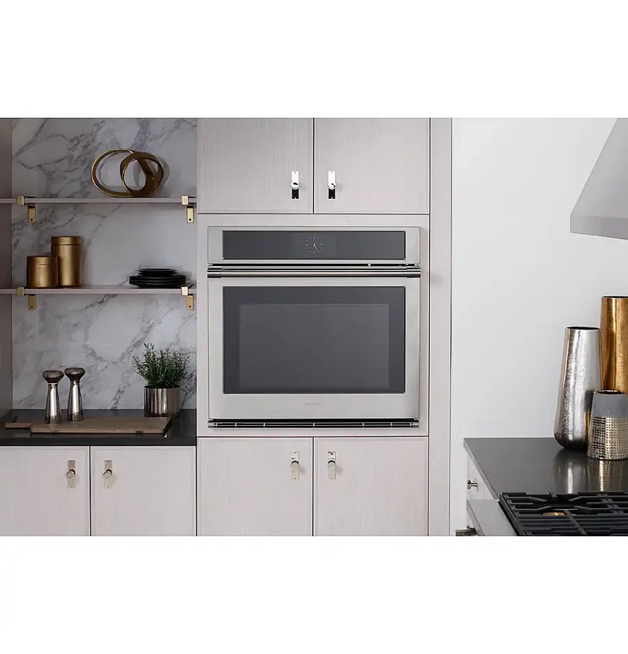 Monogram -ZTSX1DPSNSS- Statement 30" Built-In Single Electric Convection Wall Oven with No-Preheat Air Fry and Voice Control - Stainless Steel