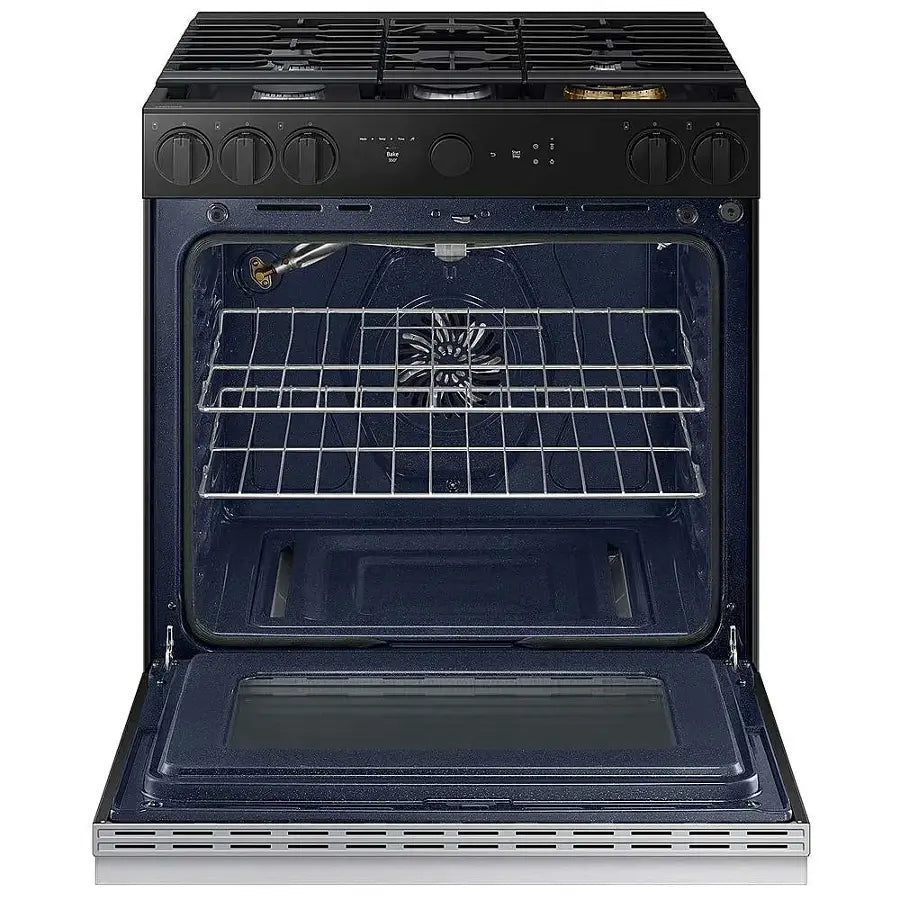 Samsung - NSG6DG8700SRAA- 6.0 Cu. Ft. Slide-In Gas Range with Smart Oven Camera - Stainless Steel