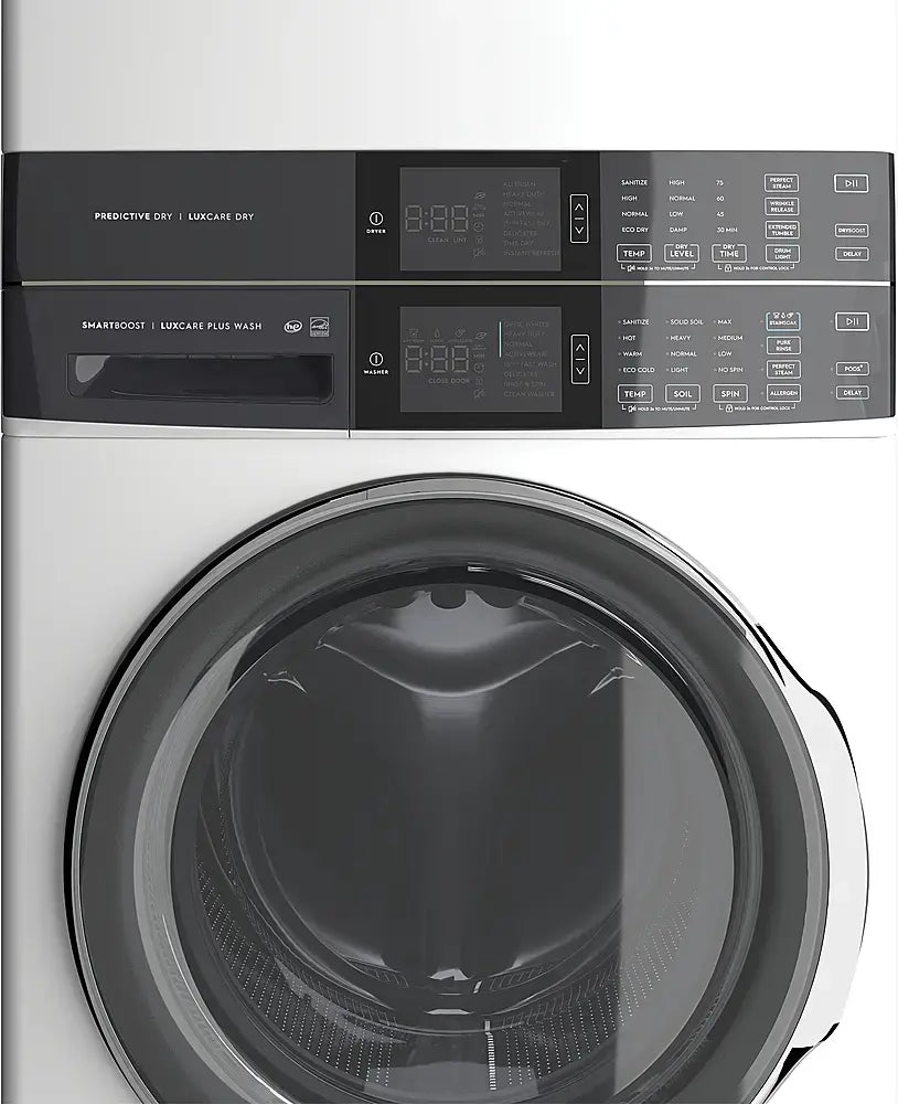 Electrolux - ELTE7600AW -Laundry Tower Single Unit Front Load 4.5 Cu. Ft. Washer & 8 Cu. Ft. Electric Dryer - White