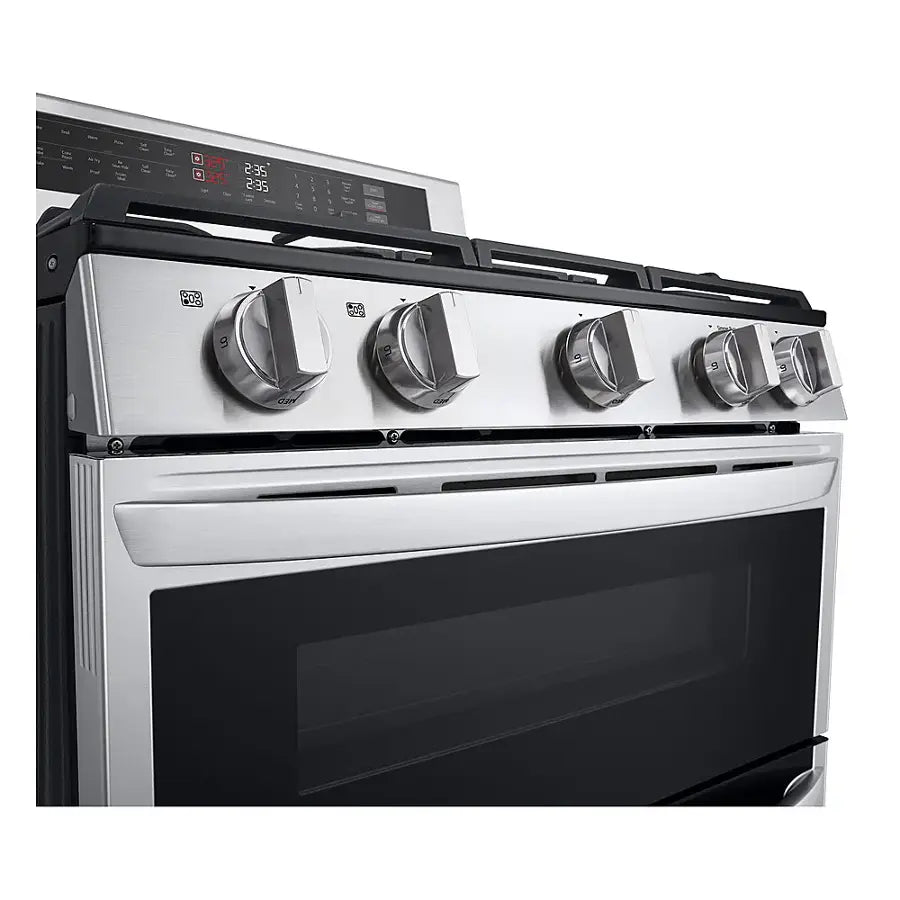 LG -LDGL6924S- 6.9 Cu. Ft. Freestanding Double Oven Gas True Convection Smart Range with EasyClean and Air Fry - Stainless Steel