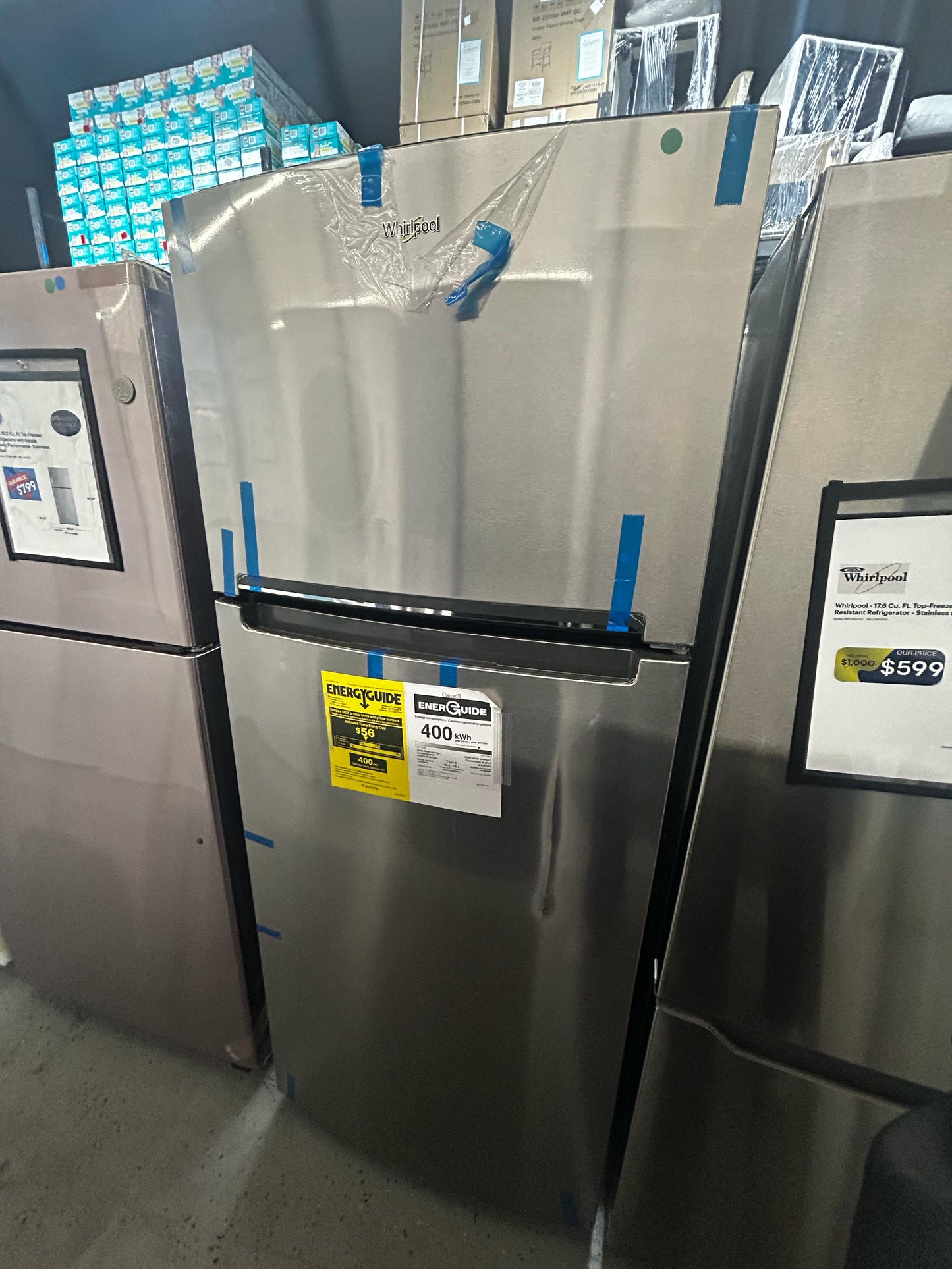 Whirlpool -WRT518SZFM- 17.6-cu ft Standard-Depth 28-in Wide Top-Freezer Refrigerator