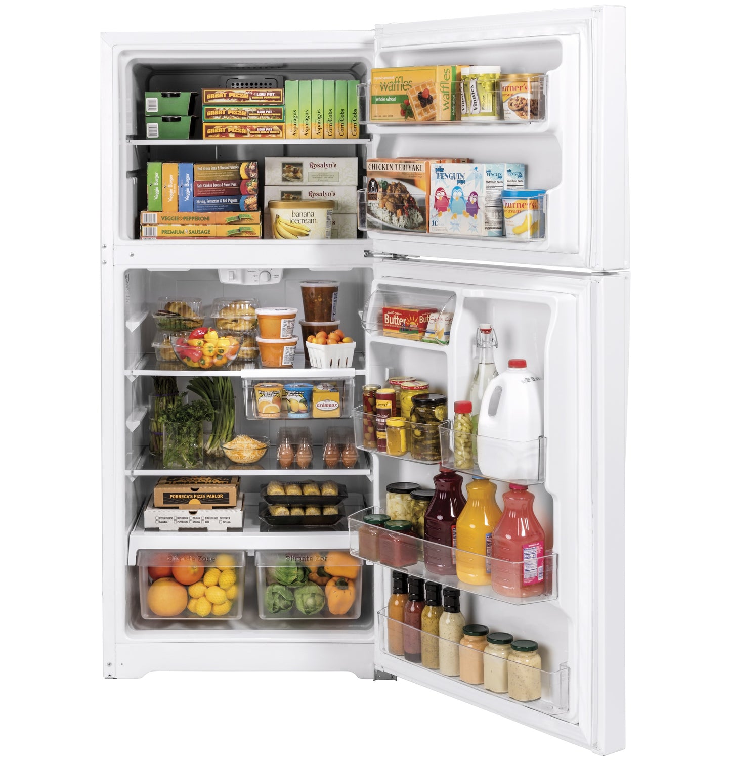 GE® GTS22KGNRWW21.9 Cu. Ft. Garage Ready Top-Freezer Refrigerator