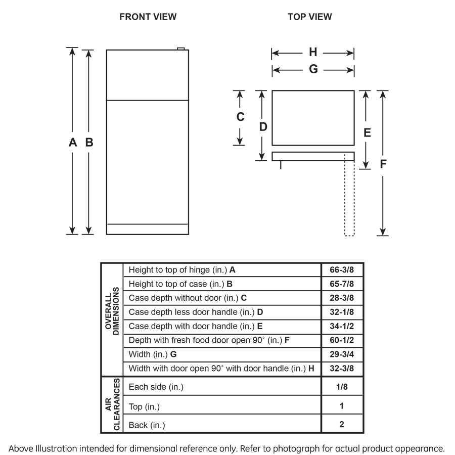 GE® GTS22KGNRWW21.9 Cu. Ft. Garage Ready Top-Freezer Refrigerator