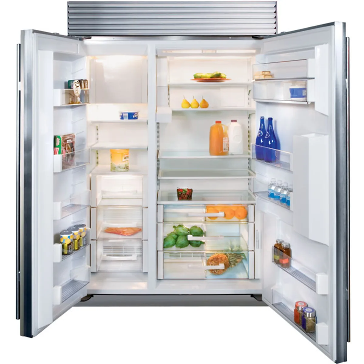 Sub-Zero - BI48SDO - 48 Inch Counter Depth Built-In Side by Side Smart Refrigerator with 28.4 Cu. Ft. Total Capacity, NASA-Inspired Air Purification System