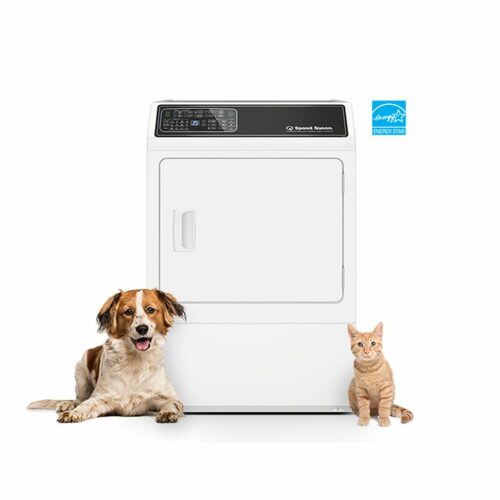 Speed Queen DF7004WE 27 Inch Electric Dryer with 7.0 Cu. Ft. Capacity, Pet Plus™ Cycle, Steam Refresh, Over-Dry Protection Technology, Extended Tumble