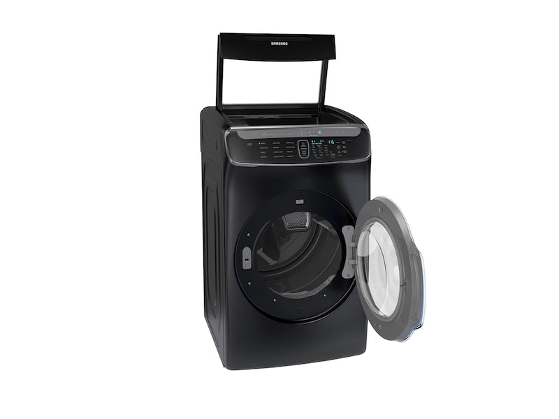 Samsung -DVE60M9900V/A3-7.5 cu. ft. Smart Electric Dryer with FlexDry in Black Stainless Steel
