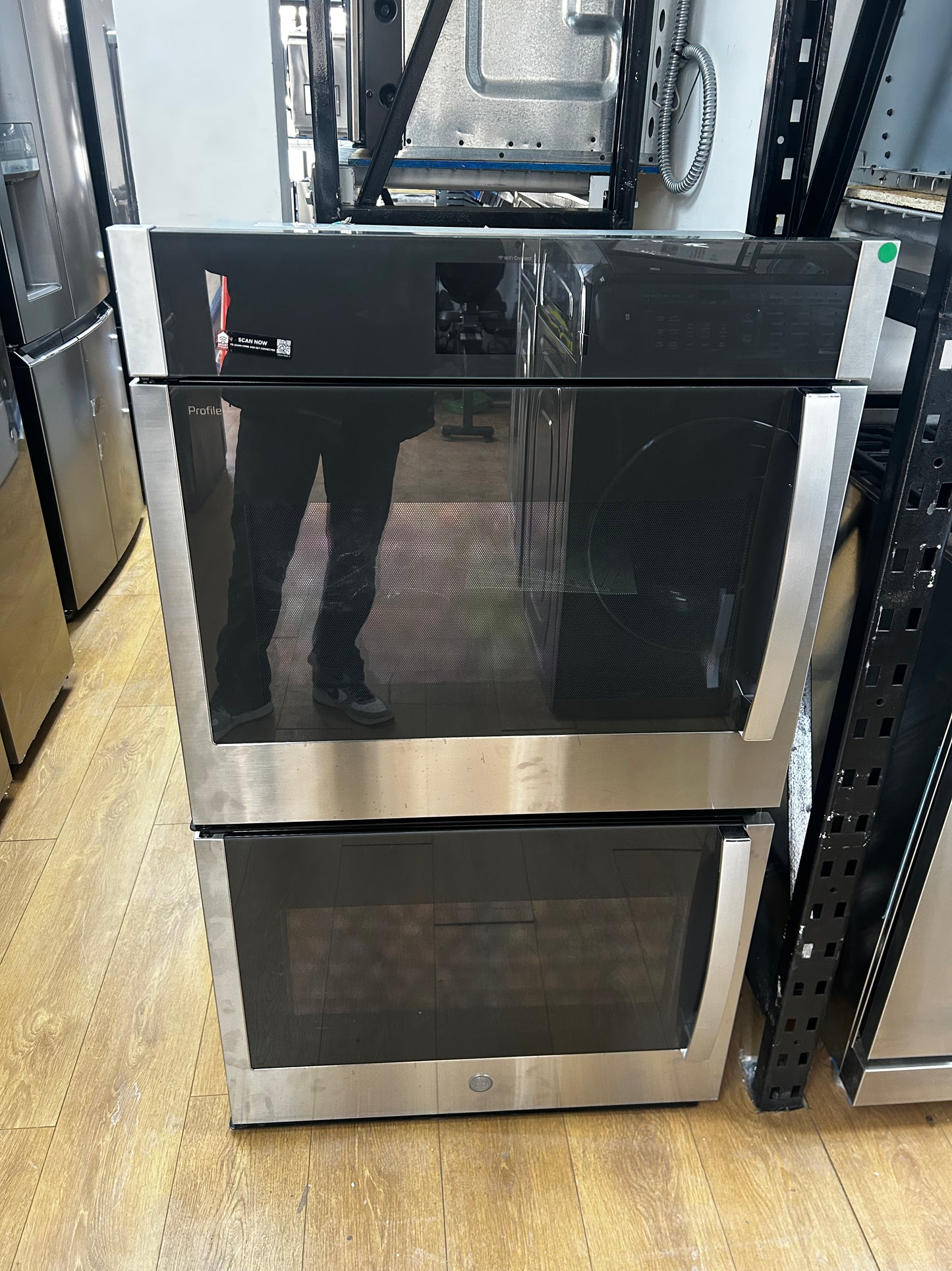 GE Profile - PTD700LSNSS - 30 Inch Smart Convection Double Wall Oven with 10.0 Cu. Ft. Total Capacity, True European Convection, No Preheat Air Fry, Precision Cook Modes, Self-Clean with Steam Clean Option, Self Clean Oven Racks