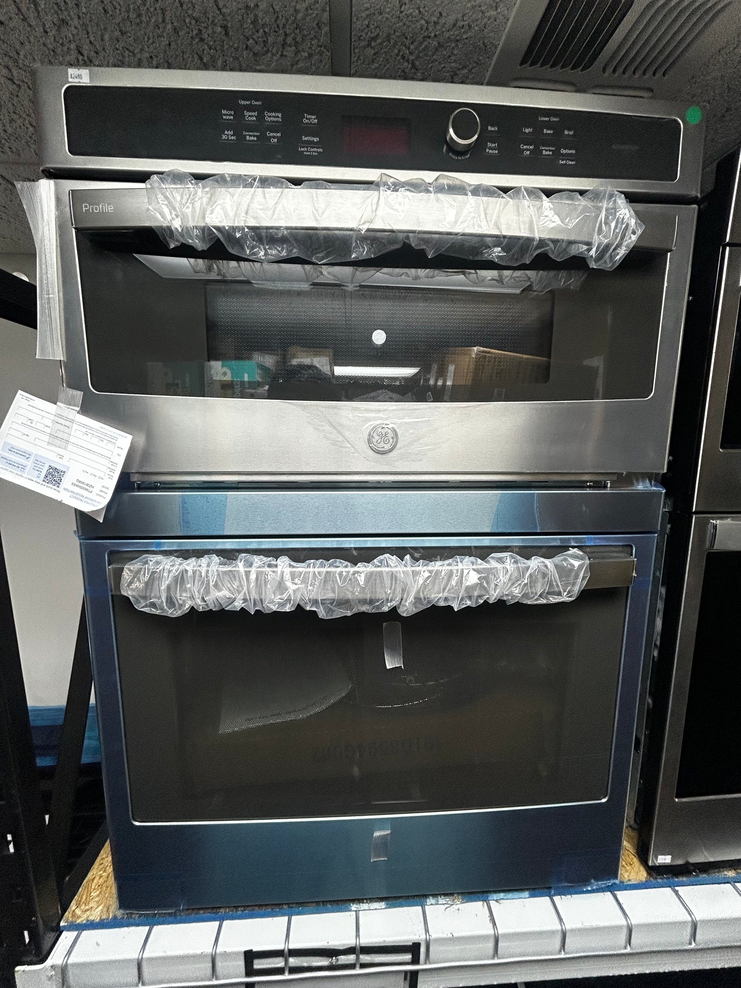 GE Profile - PT9800SHSS - 30 Inch Built-in Combination Wall Oven with 5.0 cu. ft. Capacity, 1.7 cu. ft. Microwave, True European Convection, Over 175 Preprogrammed Menu Selections, Speedcook Technology, GE Fits! Guarantee and Self Clean with Steam