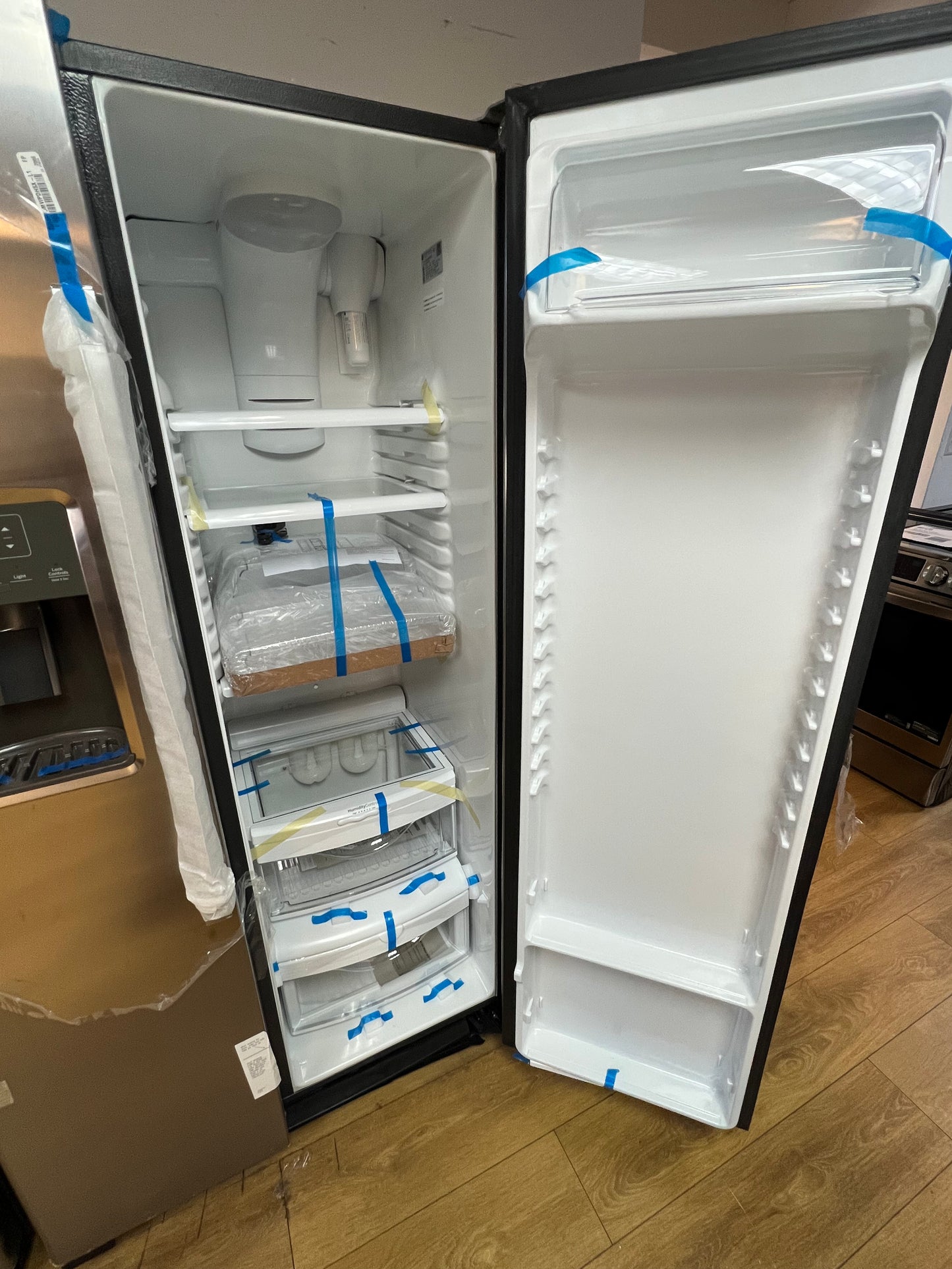 GE- GZS22DSJSS- 21.9 Cu. Ft. Side-by-Side Counter-Depth Refrigerator - Stainless steel