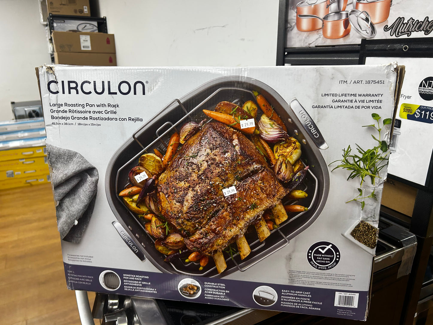 Cirulon - Nonstick 18-inch by 15-inch Oval Roaster with Rack