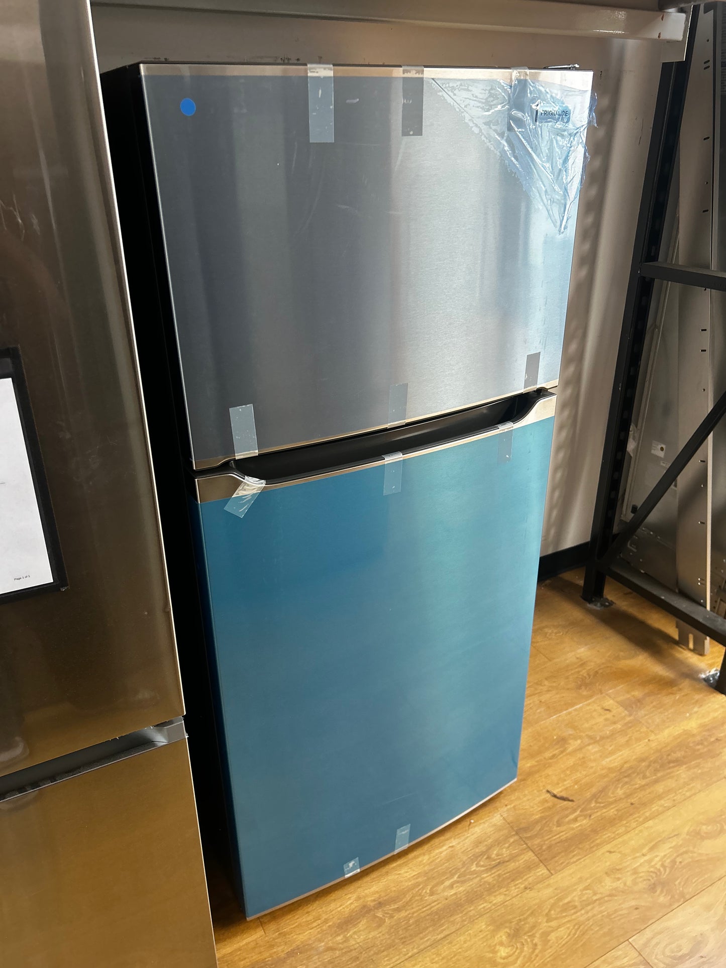 Frigidaire FFTR1835VS 30 Inch Top Freezer Refrigerator with 18.3 Cu. Ft. Capacity, Adjustable Shelves, Humidity-Controlled Crispers, Half-width Deli Drawer, Gallon Door Bins, Auto-Close Doors, EvenTemp™ Cooling System, and ADA Compliant: Stainless Steel