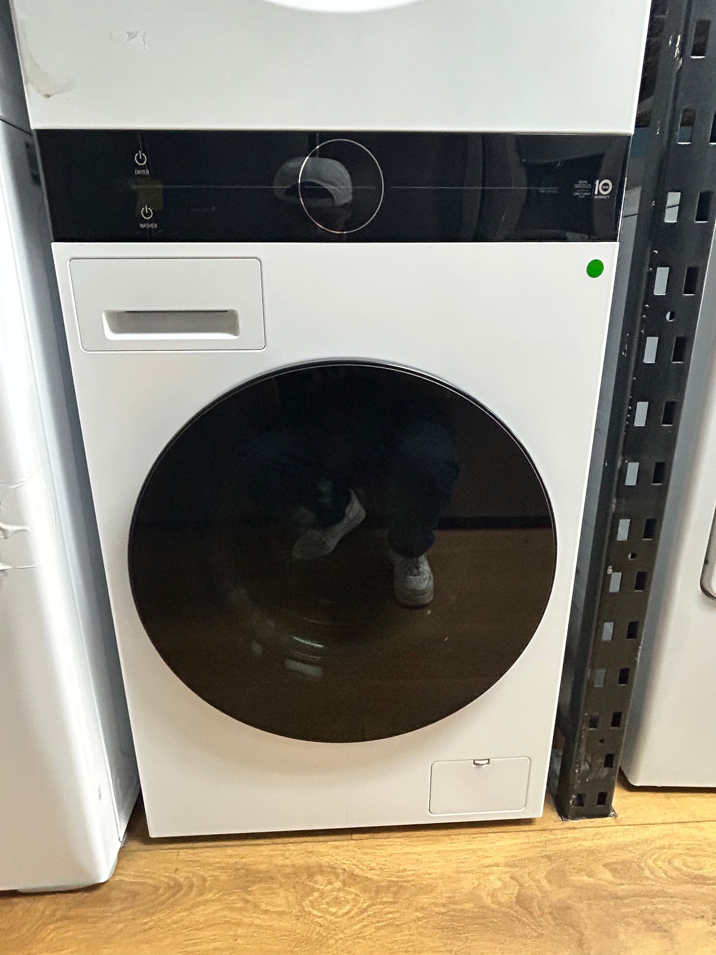 LG -WKHC152HWA - 2.4 Cu. Ft. HE Smart Front Load Washer and 4.2 Cu. Ft. Electric Dryer WashTower wSteam and Ventless Heat Pump Technology - White