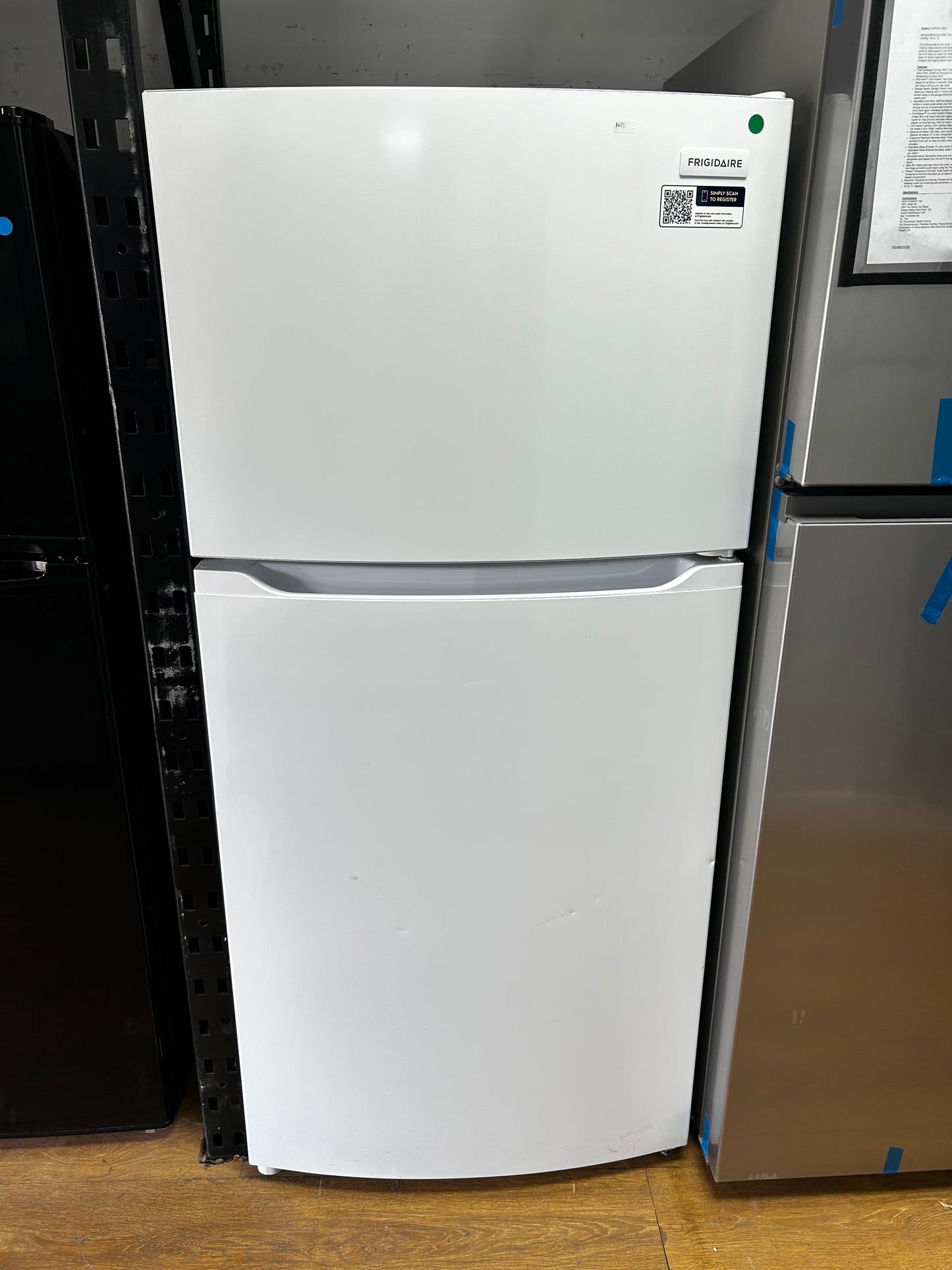 Frigidaire - FFTR1425VW - 28 Inch Top Freezer Refrigerator with 13.9 Cu. Ft. Capacity, EvenTemp Cooling System, Humidity-Controlled Crisper Drawer, Deli Drawer, Auto-Close Door, ADA Compliant, and ENERGY STAR Certified