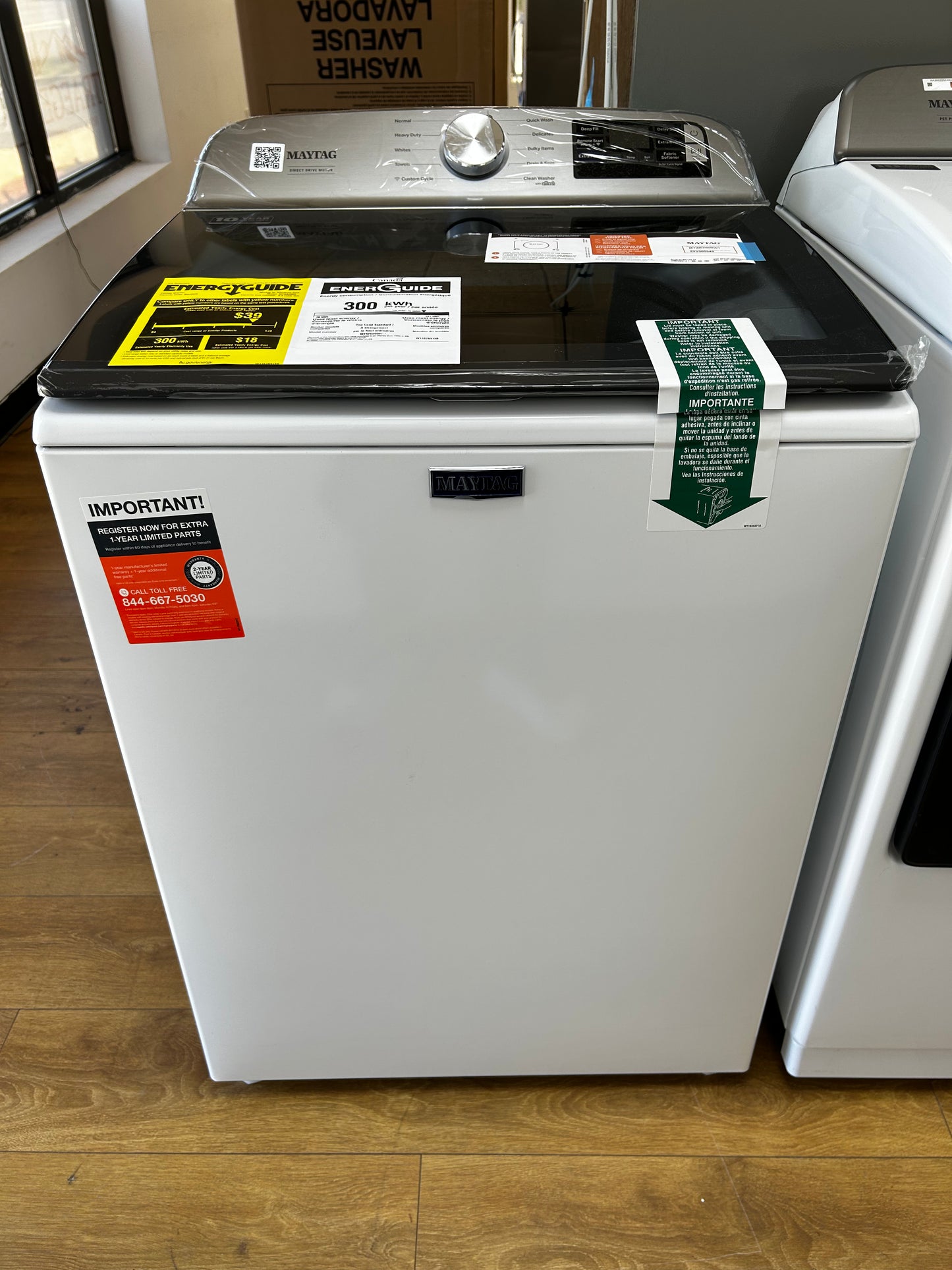 Maytag - MTW6200RW - 27 Inch Extra Power Smart Top Load Washer with 5.3 cu ft. Capacity, 10 Wash Cycles, 5 Temperature Settings, Auto Sensing, Power™ Impeller, and Clean Washer with Affresh® Cycle