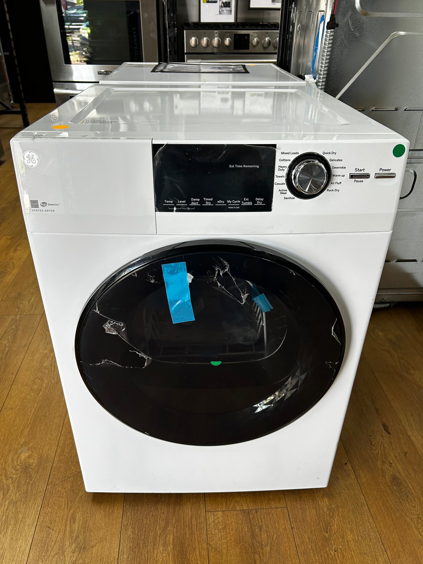 GE - GFD14ESSNWW - 24 Inch Electric Dryer with 4.3 Cu. Ft. Capacity, 13 Dryer Programs, Sensor Dry, Sanitize, Delay Start, Quick Dry, and Energy Star®