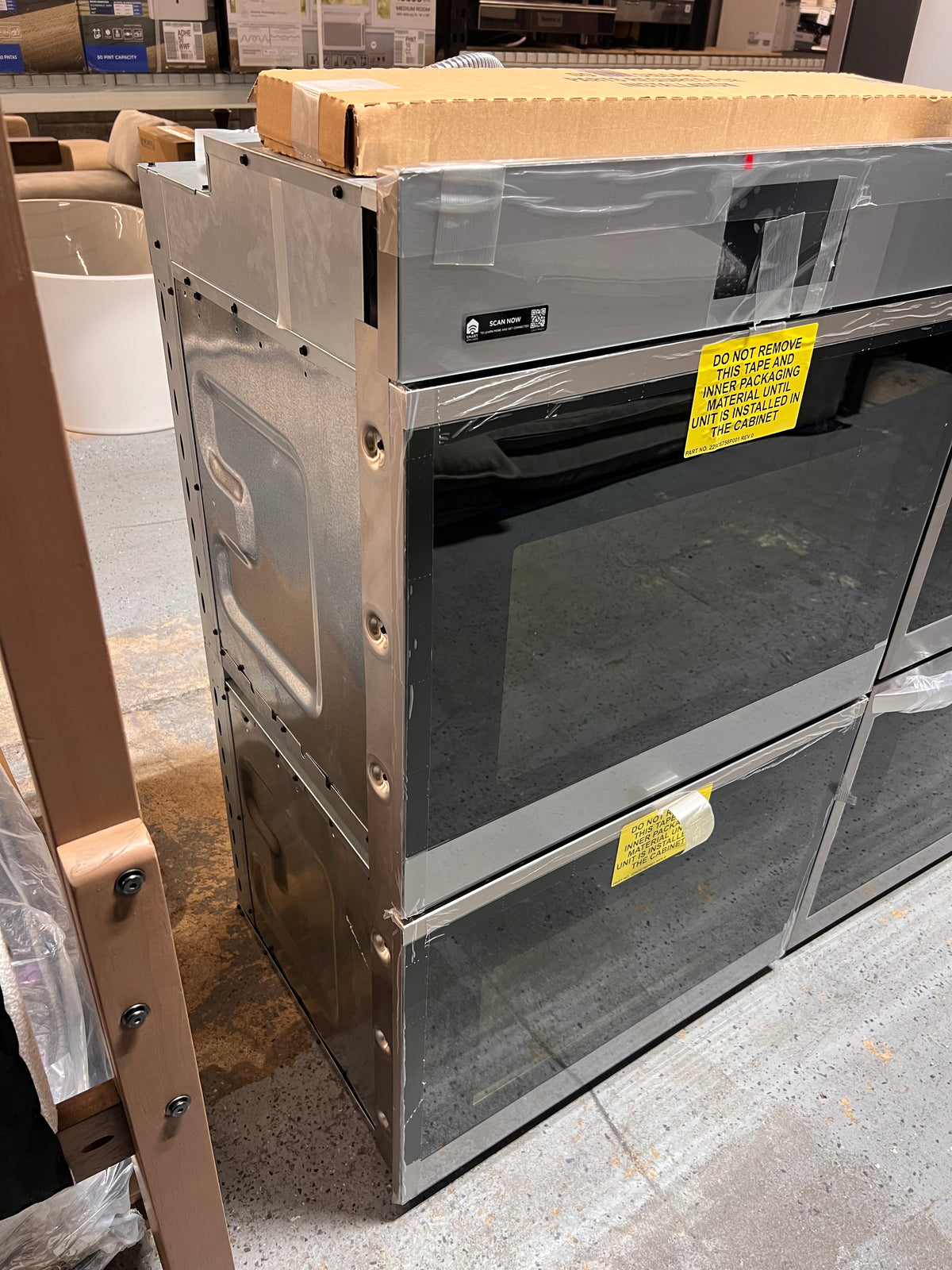 Cafe CTD90DM2NS5 30" 10 cu. ft. Smart Built-In Convection Double Wall Oven, Platinum Glass