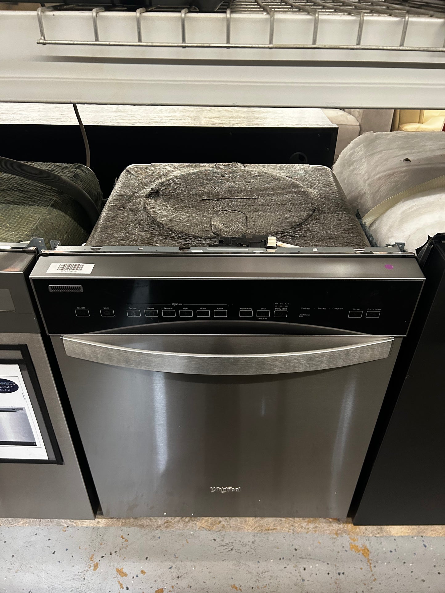 Whirlpool - WDF550SAHS - 24 Inch Full Console Dishwasher with 12 Place Settings, 51 dBA, 6 Wash Cycles, Adjustable Upper Rack, Sensor Cycle, Cycle Memory, Heated Dry,