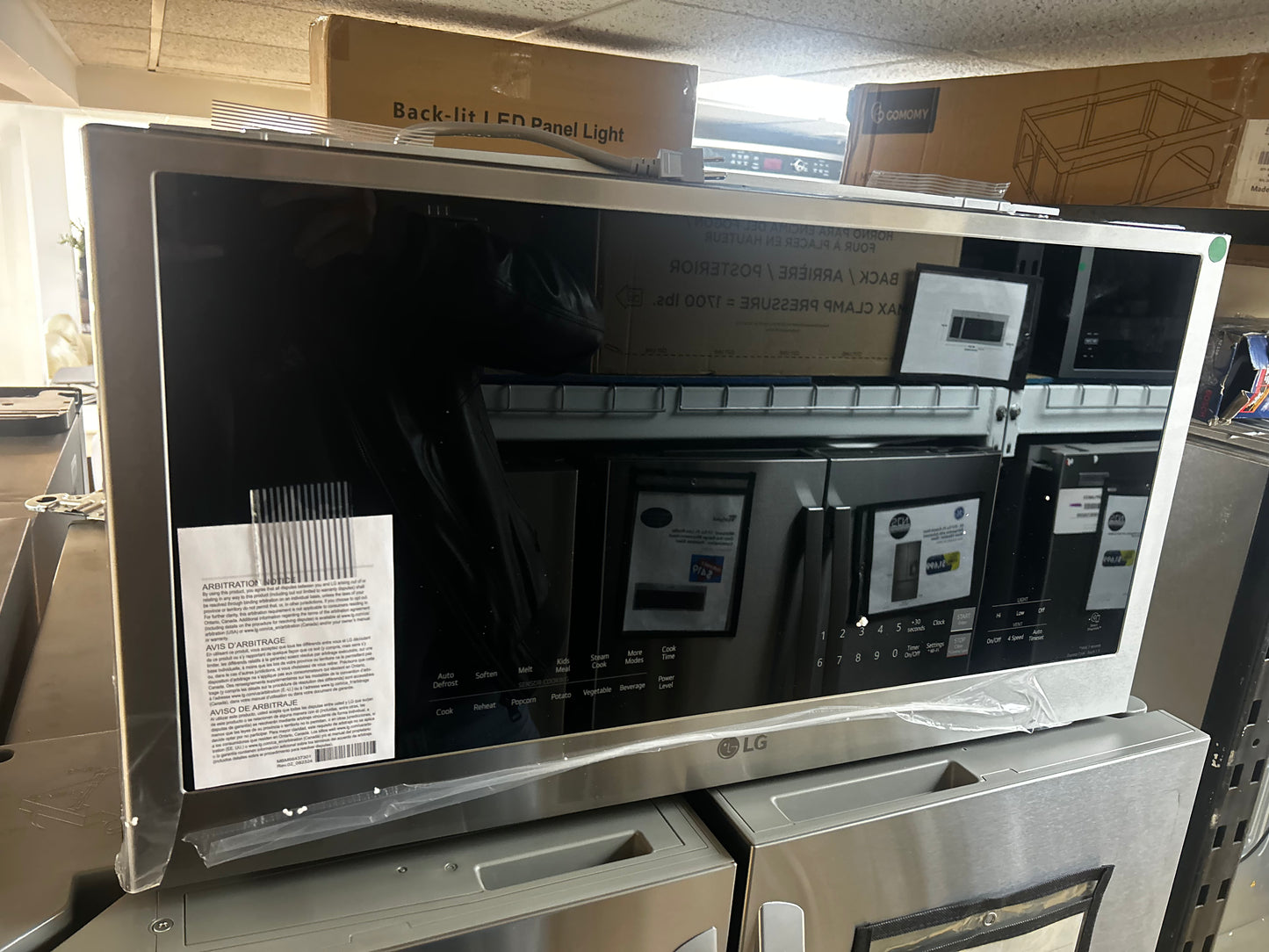 LG - MVEL2033F - 30 Inch Over-the-Range Smart Microwave Oven with 2.0 cu. ft. Capacity, 400 CFM Exhaust, Sensor Cook, Add 30 Seconds, Quick Defrost, 6-Auto Cook Options, Wi-Fi, Scan-to-Cook, EasyClean®, SmoothTouch™ Controls, and WideView™