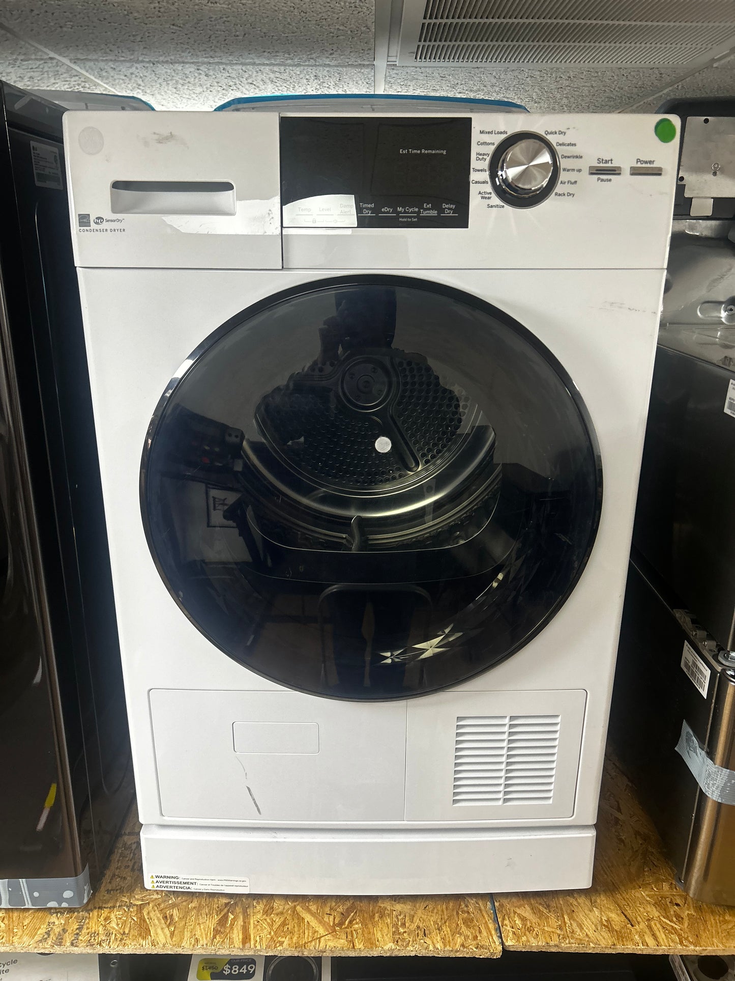 GE - GFT14ESSMWW - 24 Inch Electric Dryer with 4.1 Cu. Ft. Capacity, Damp Dry Signal, 13 Dryer Programs, Sensor Dry™, Sanitize, Delay Dry, and ENERGY STAR® Qualified