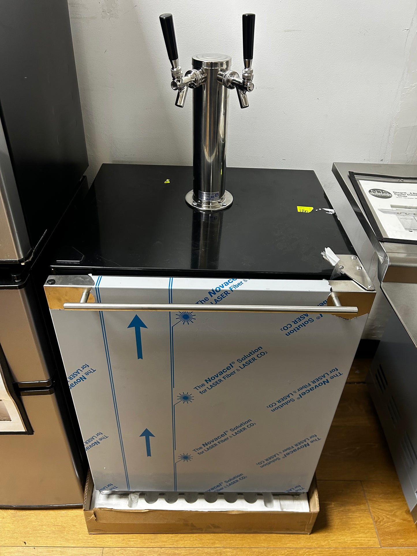 Summit Commercial Series - SBC58BLBICSSADA - 24 Inch Built-In Commercial Kegerator with 5.5 Cu. Ft. Capacity, Dual Tap System, Complete Tap Kit, Adjustable Thermostat, Interior Light, Stainless Steel Floor Cover, Automatic Defrost, CARB Compliant,