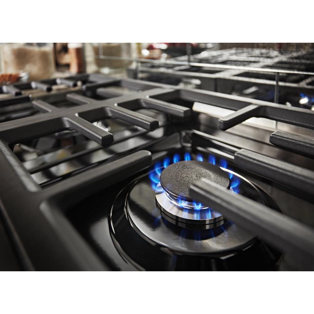 KitchenAid® KFDC558JSS 48'' Smart Commercial-Style Dual Fuel Range with Griddle