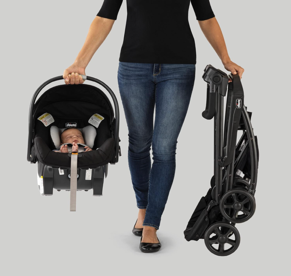 Chicco KeyFit Caddy Frame Stroller, Accepts All Chicco Infant Car Seats, Adjustable Handle, Parent Tray