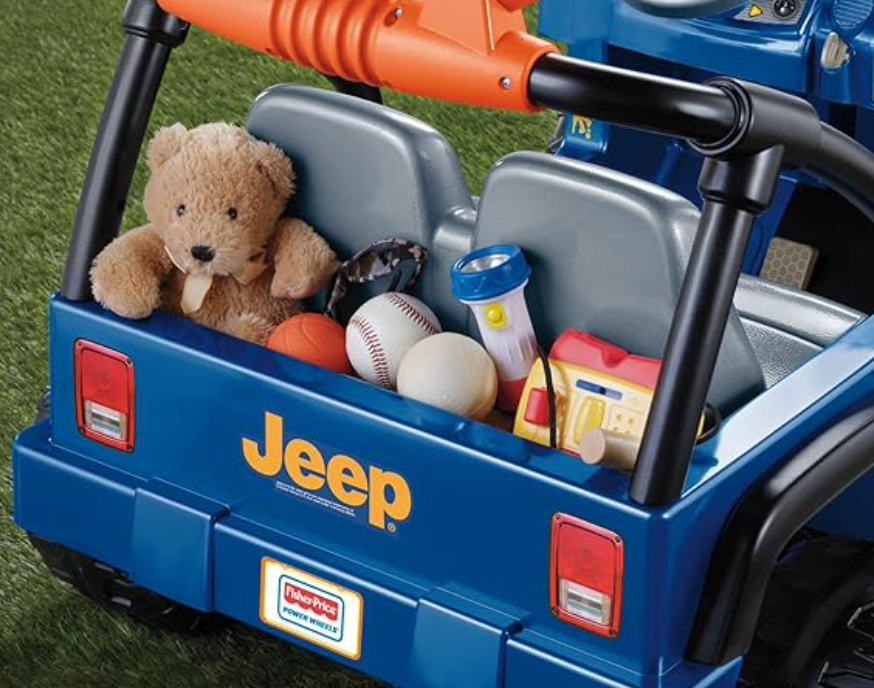 Power Wheels Hot Wheels Jeep Wrangler Ride-On Battery Powered Vehicle with Music Sounds