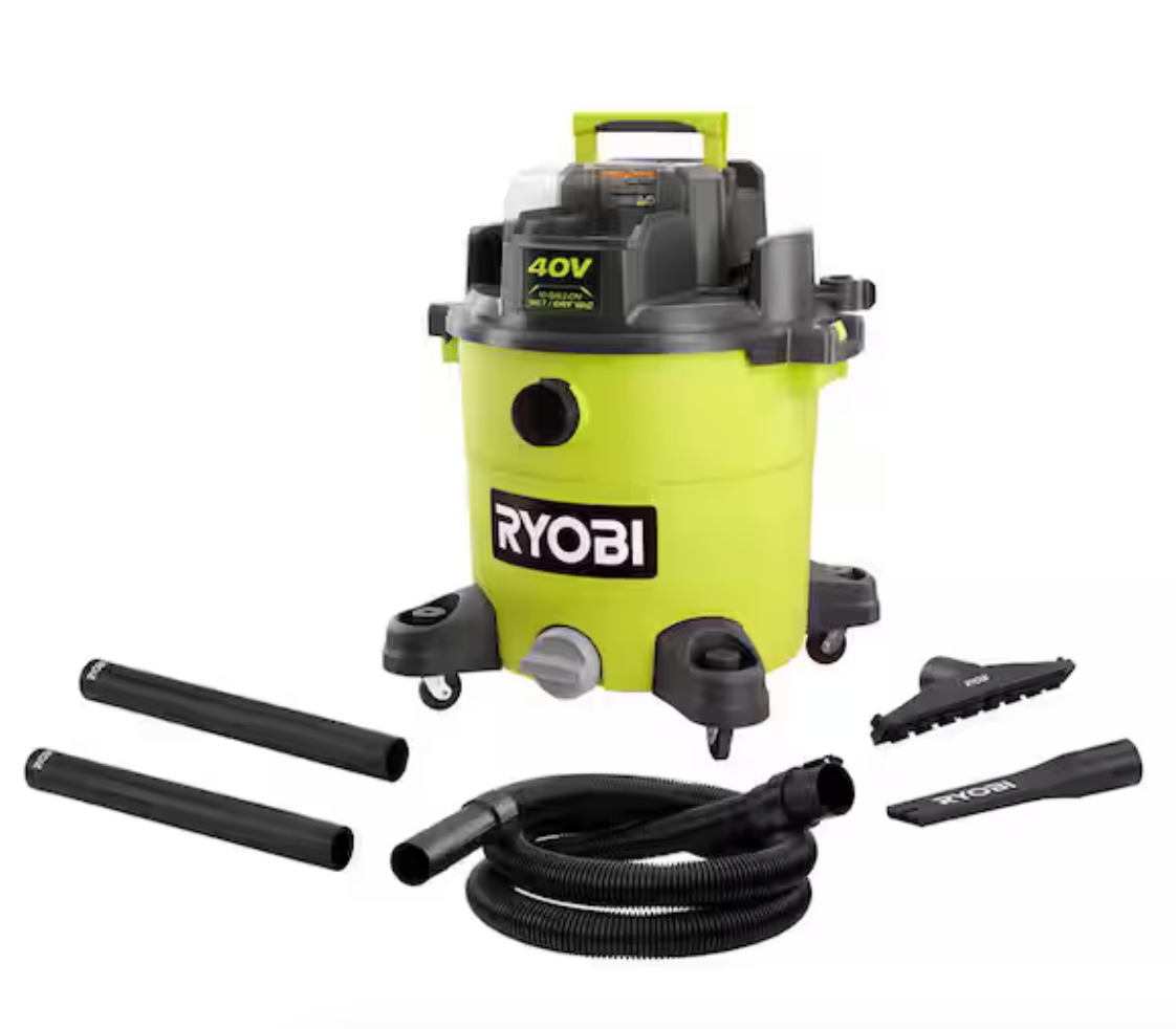 Ryobi 40V 10 Gal. Cordless Wet/Dry Vacuum (Tool Only)