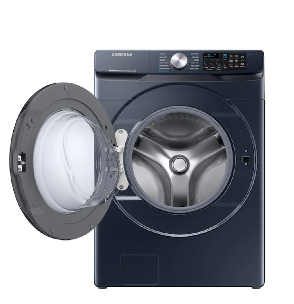 Samsung 4.5 cu. ft. Large Capacity Smart Front Load Washer in Brushed Navy Model# WF45B6300AD