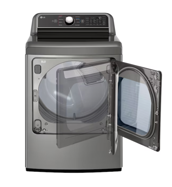 LG EasyLoad 7.3-cu ft Vented Electric Dryer (Graphite Steel) Model# DLE7400VE