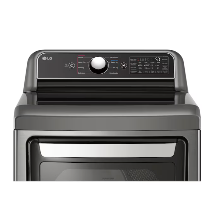 LG EasyLoad 7.3-cu ft Vented Electric Dryer (Graphite Steel) Model# DLE7400VE