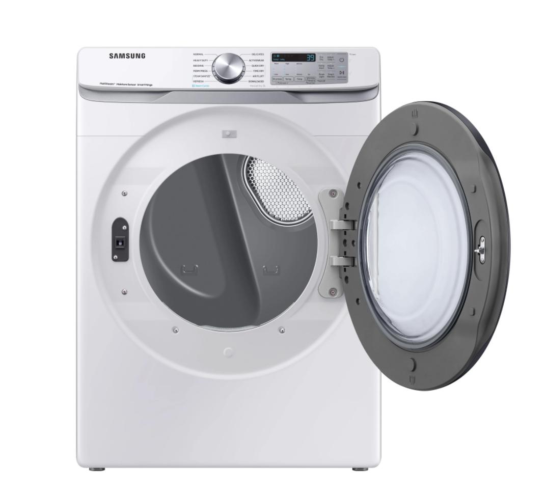 Samsung 7.5 cu. ft. Smart Gas Dryer with Steam Sanitize+ in White Model# DVG45B6300W