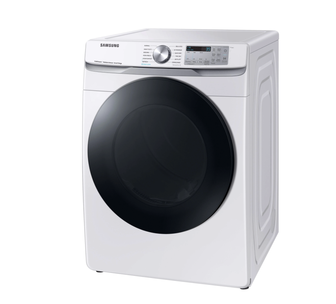 Samsung 7.5 cu. ft. Smart Gas Dryer with Steam Sanitize+ in White Model# DVG45B6300W