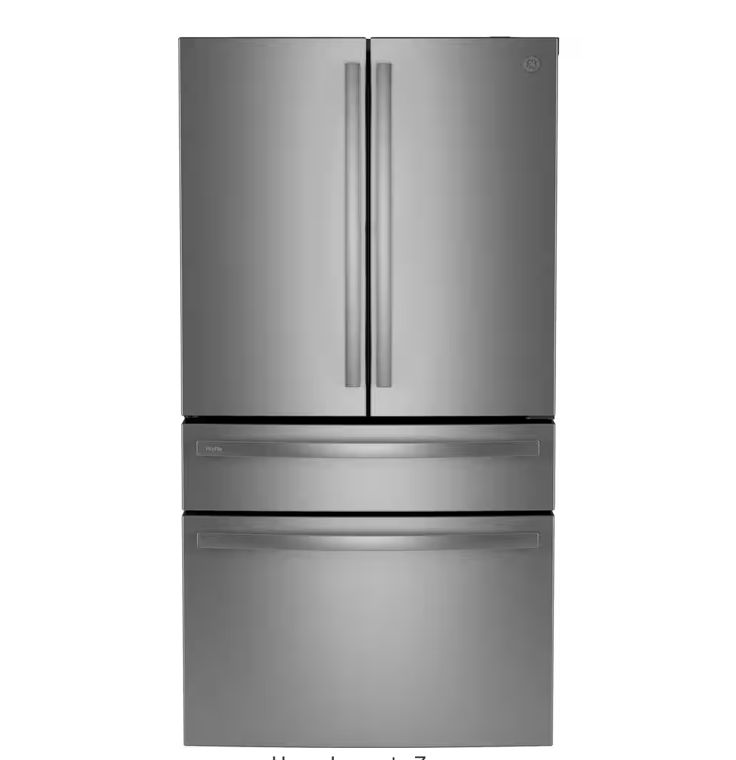 GE Profile 28.7 cu. ft. 4-Door French Door Refrigerator in Stainless Steel Model# PGE29BYTFS