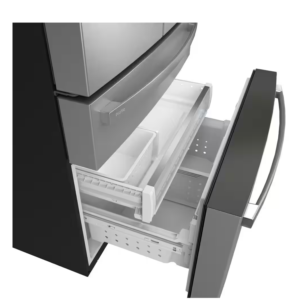 GE Profile 28.7 cu. ft. 4-Door French Door Refrigerator in Stainless Steel Model# PGE29BYTFS