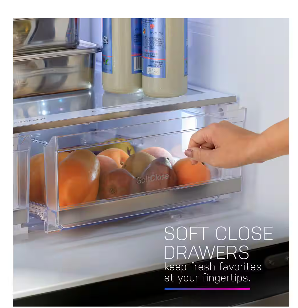 GE Profile 28.7 cu. ft. 4-Door French Door Refrigerator in Stainless Steel Model# PGE29BYTFS