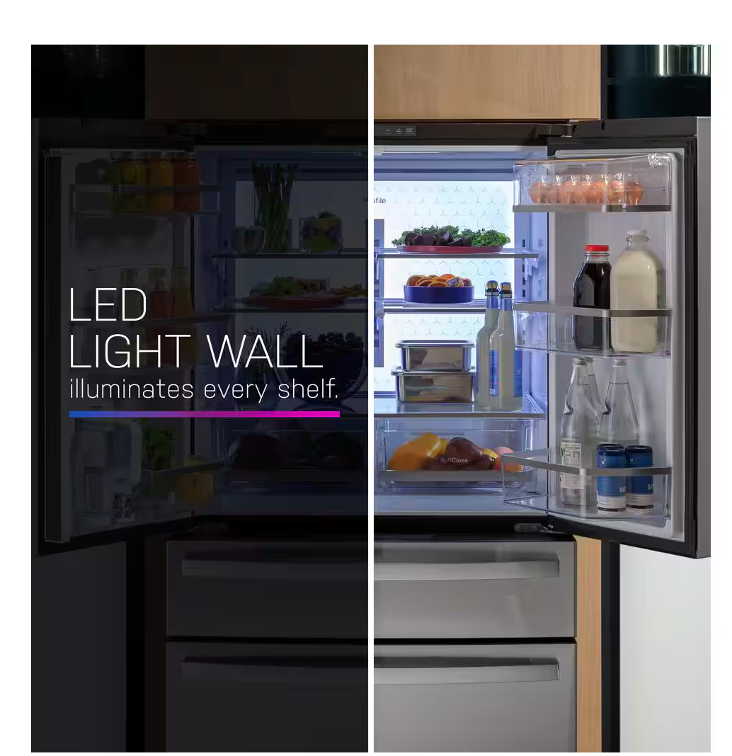 GE Profile 28.7 cu. ft. 4-Door French Door Refrigerator in Stainless Steel Model# PGE29BYTFS