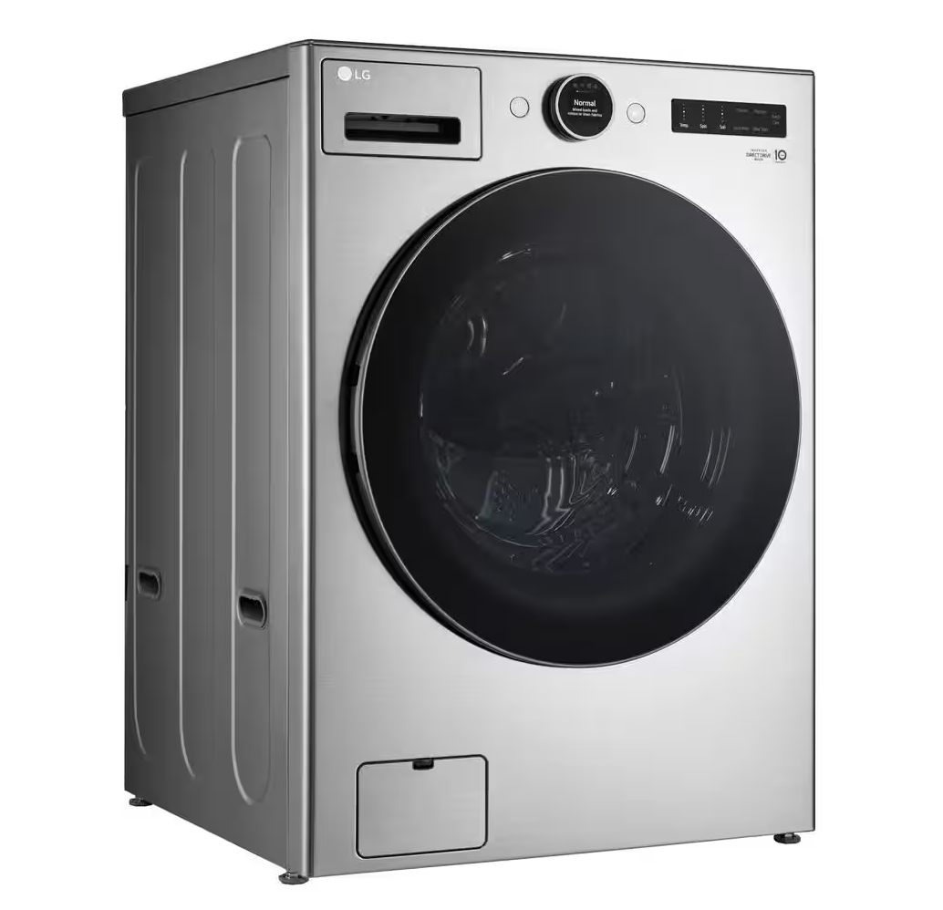 LG 4.5 cu. ft. Stackable Smart Front Load Washer in Graphite Steel with AI Digital Dial Model# WM5500HVA