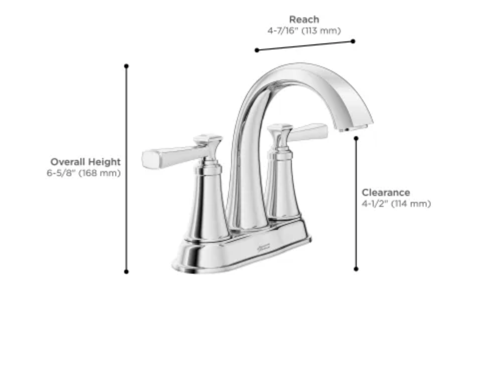 American Standard Glenmere 4-Inch Centerset 2-Handle Bathroom Faucet 1.2 gpm
