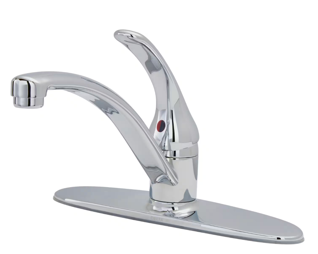 Delta Foundations Single-Handle Standard Kitchen Faucet in Chrome