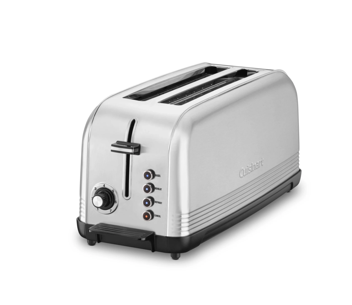 Cuisinart Long Slot 2-Slice Toaster, Stainless Steel with Self-Adjusting Toasting Grids