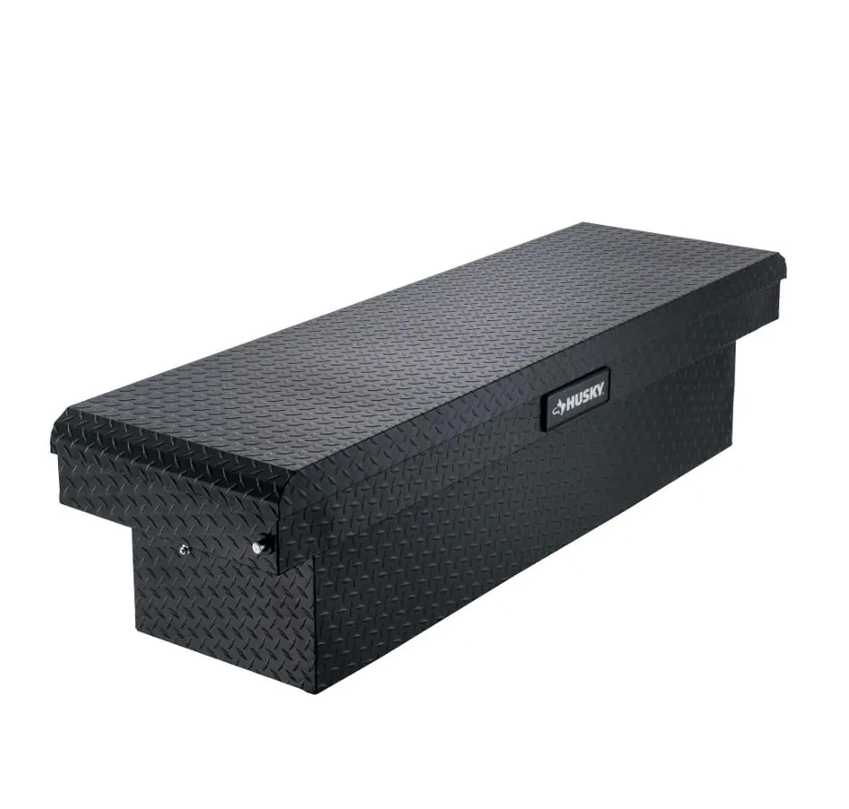 Husky 71.36 in. Matte Black Aluminum Full Size Crossbed Truck Tool Box