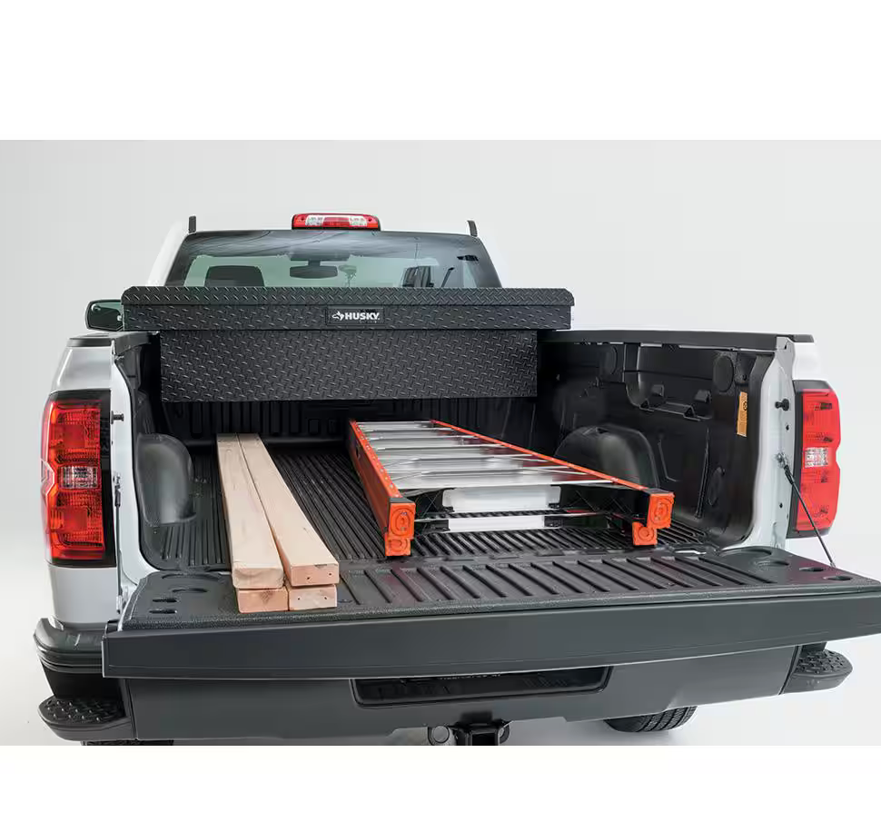 Husky 71.36 in. Matte Black Aluminum Full Size Crossbed Truck Tool Box