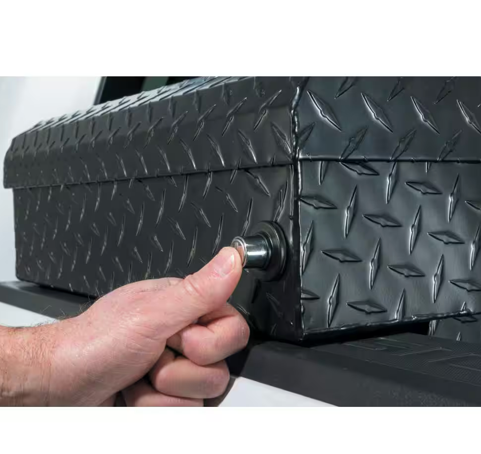 Husky 71.36 in. Matte Black Aluminum Full Size Crossbed Truck Tool Box