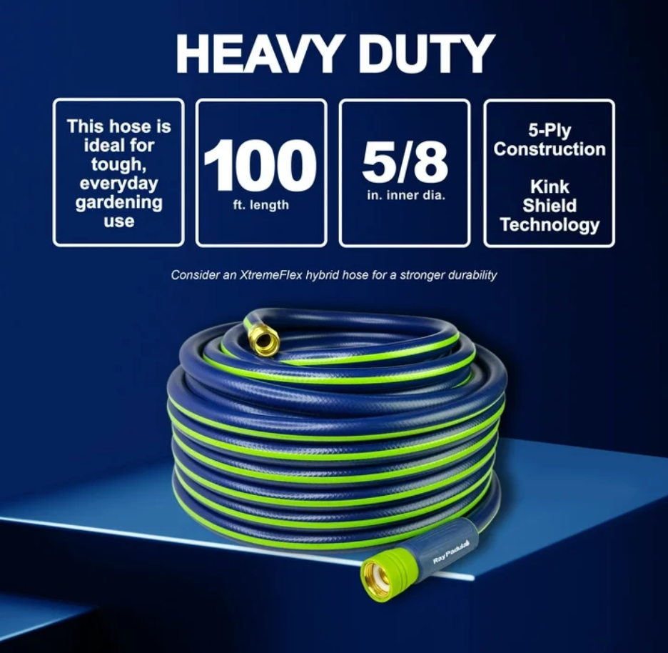Ray Padula Premium Heavy Duty Garden Hose 5/8" x 100'