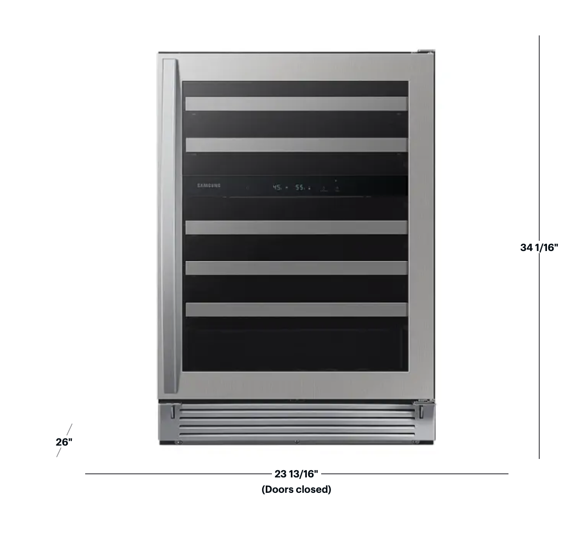 Samsung - 51-Bottle Capacity Wine Cooler - Stainless Steel Model:RW51TS338SR