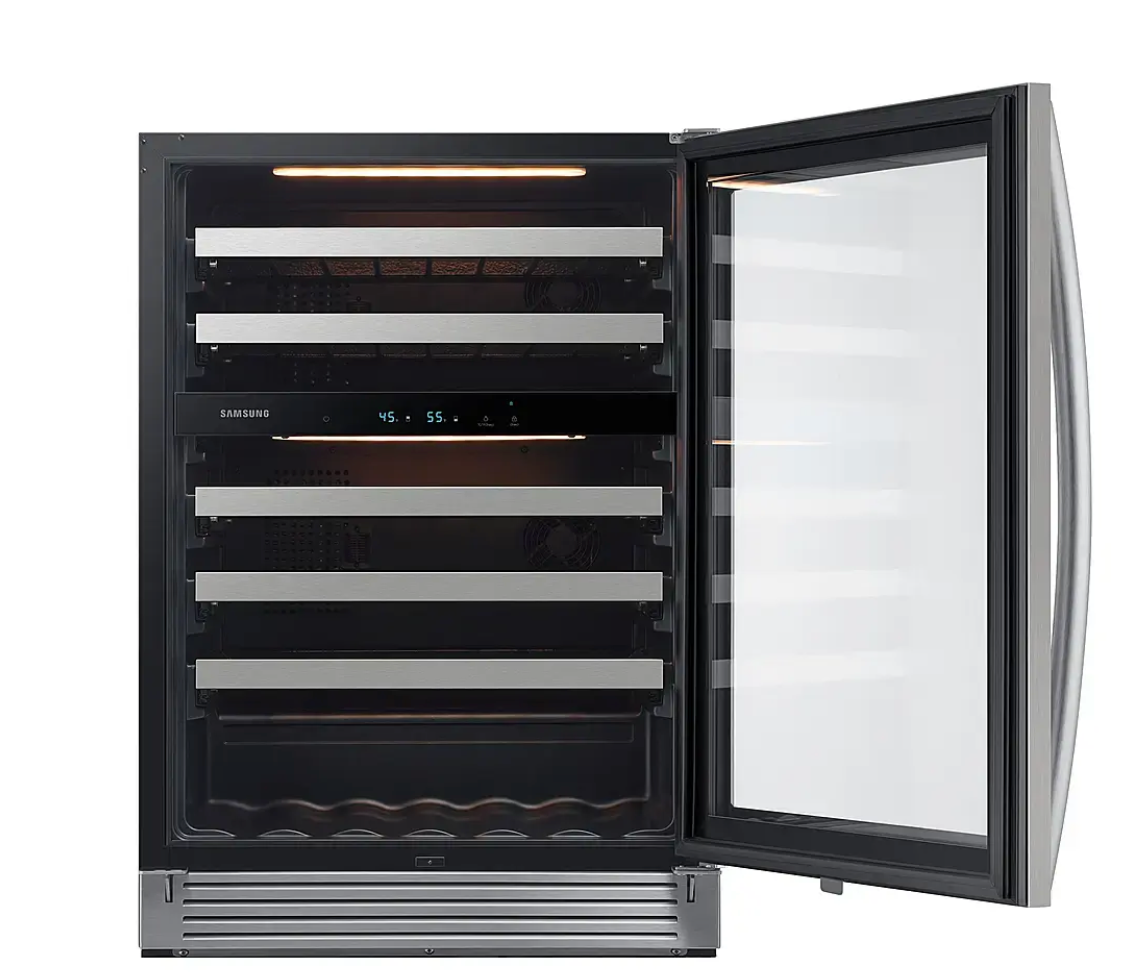 Samsung - 51-Bottle Capacity Wine Cooler - Stainless Steel Model:RW51TS338SR